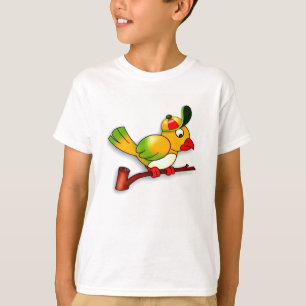 T-shirt Papagaio com chapéu