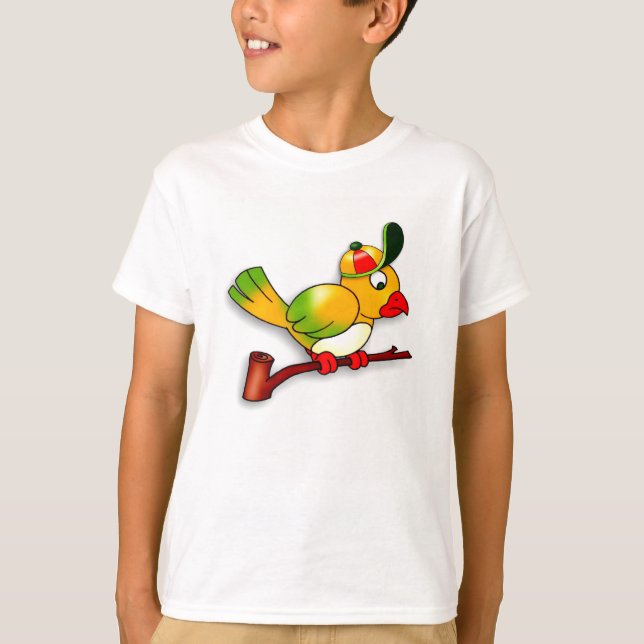 T-shirt Papagaio com chapéu (Frente)