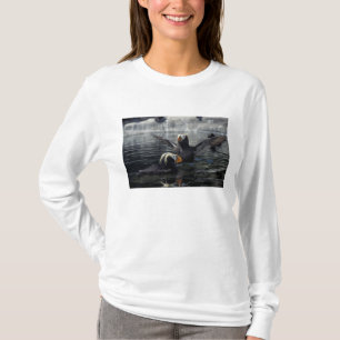 T-shirt Papagaios-do-mar-de-crista-do-Alasca