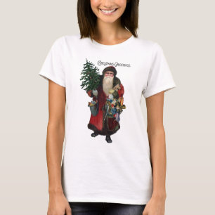 T-shirt Papai Noel antigo e movido