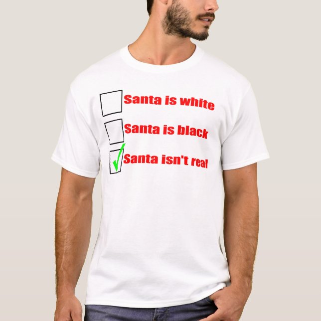 T-shirt Papai noel branco ou preto (Frente)