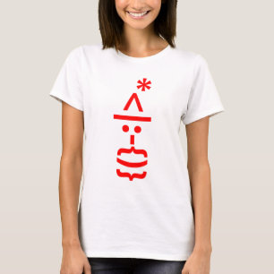 T-shirt Papai Noel com barba de Natal Emoticon