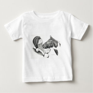 T-shirt Papai Noel de Natal e Paint Horse