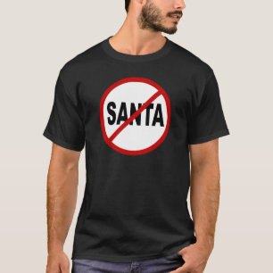 T-shirt Papai noel do ódio Santa/No permitido a indicaç