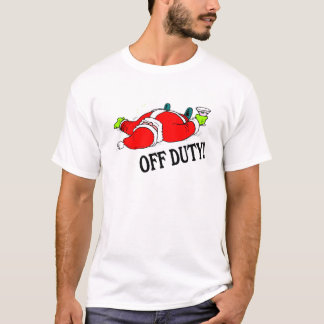 T-shirt Papai noel fora de serviço (bebado)