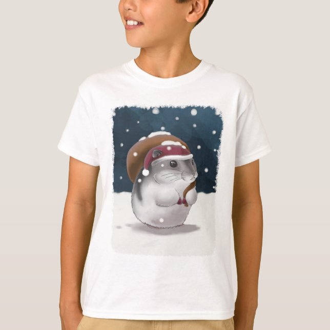 T-shirt Papai Noel Hamster (Frente)