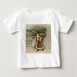 T-shirt Papai Noel Vitoriano com Árvore de Natal
