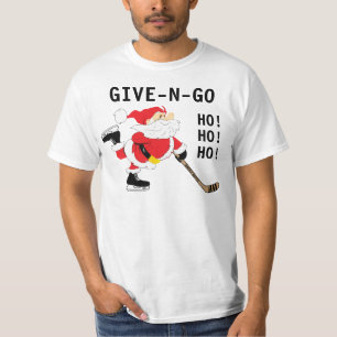 T-shirt Papais noeis De Hóquei A Patinar Natal Dá N Go