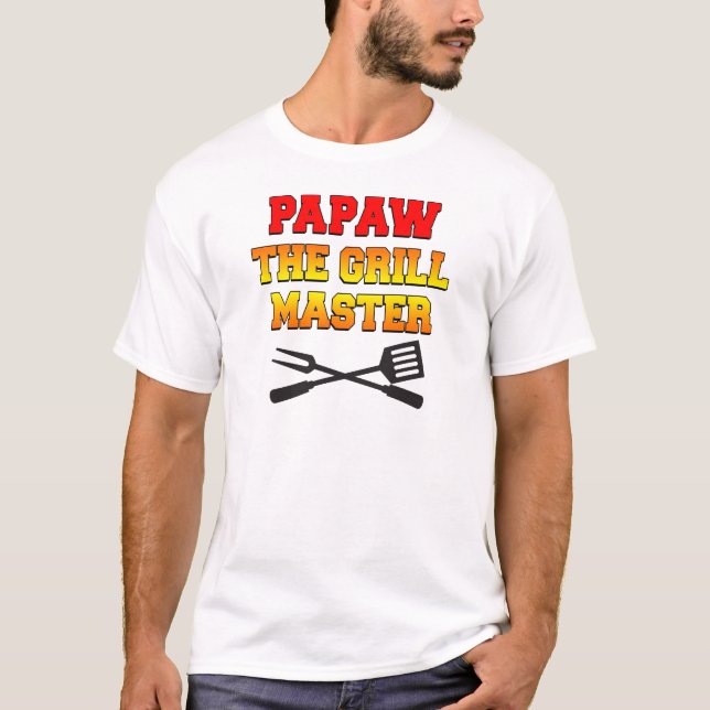 T-shirt Papaw The Grill Master (Frente)