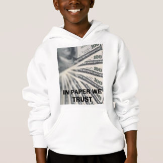 T-shirt papel-dinheiro-fã, NO PAPEL NÓS CONFIAMOS