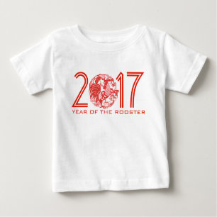 T-shirt Papercut customizável B do chinês do ano 2017 do