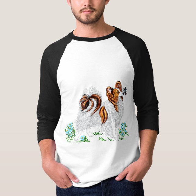 T-shirt Papillon Dog & Butterfly Olho para Olho (Frente)