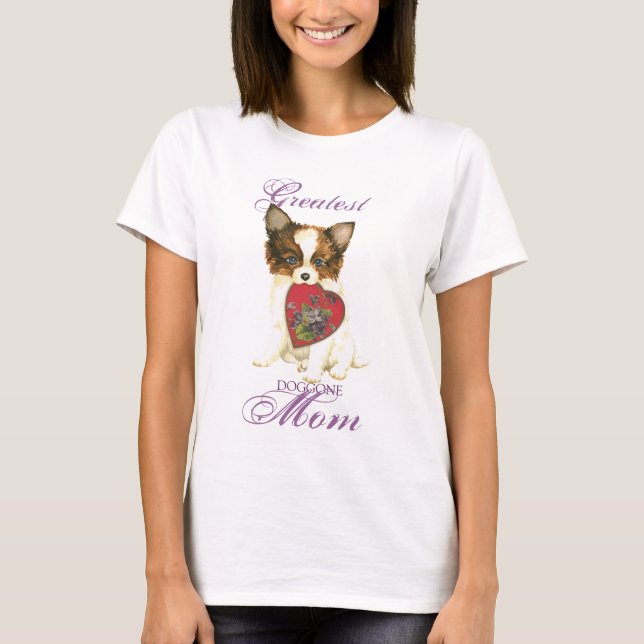 T-shirt Papillon Heart Mãe (Frente)