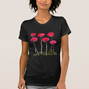 T-shirt Papoilas bonitas da aguarela