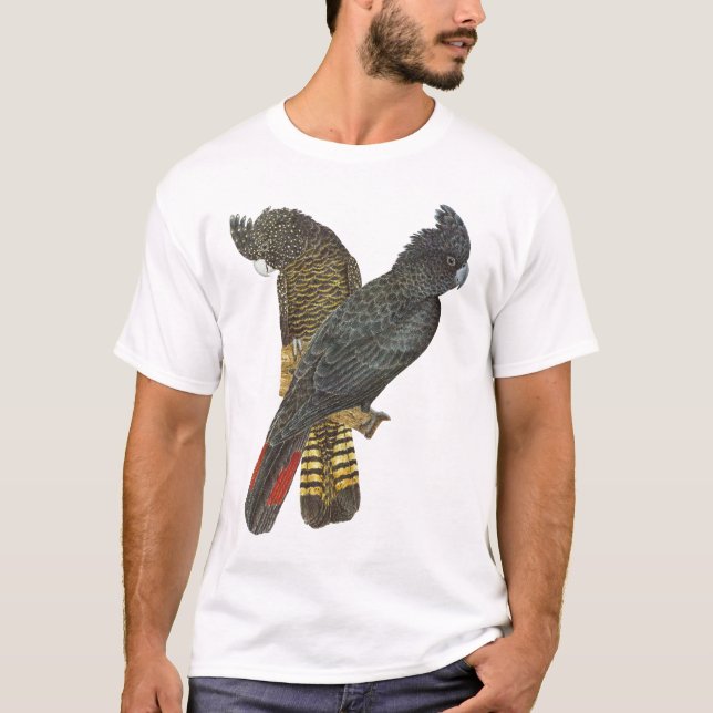 T-shirt Par de Cockatoo Preto (Frente)