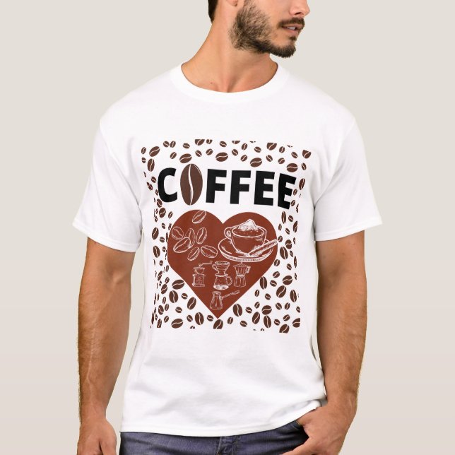 T-Shirt para amantes do café (Frente)