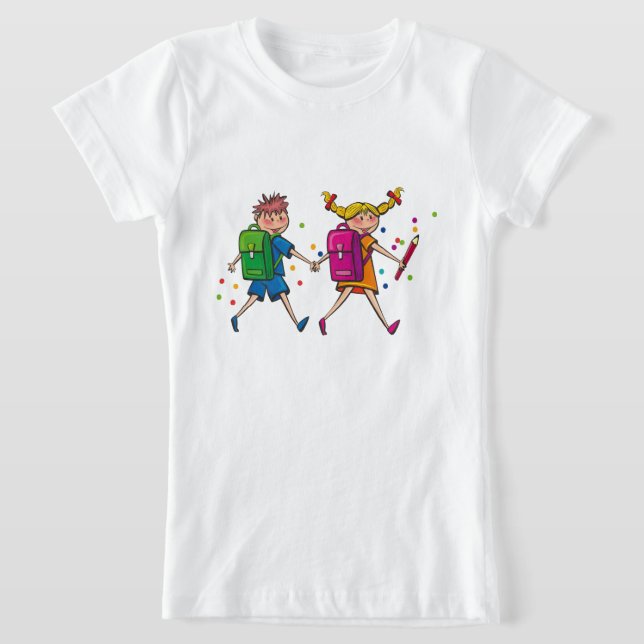 T-shirt para as crianças É festa de Halloween (Postura )