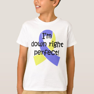 T-shirt Para baixo direito aperfeiçoe, consciência de