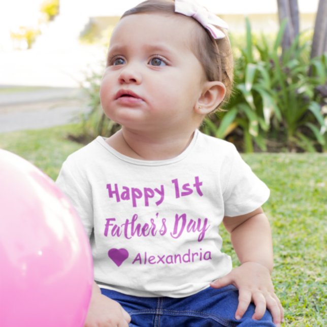 T-Shirt para bebê Dia de os pais de 1rua (Criador carregado)