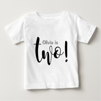 T-shirt para bebês de 2 anos de idade personalizáv