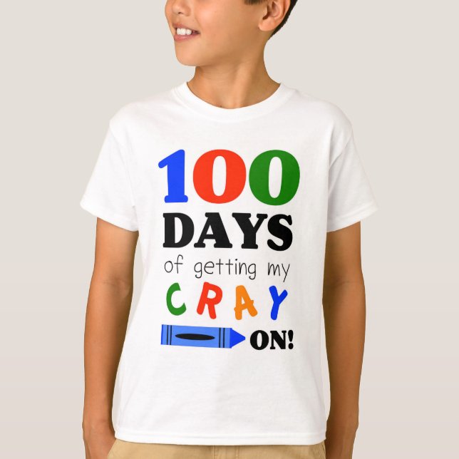 T-shirt para comemorar 100 dias do jardim de (Frente)