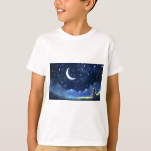 T-Shirt para crianças com boa noite de Impressão