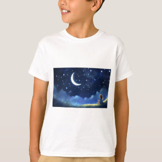 T-Shirt para crianças com boa noite de Impressão