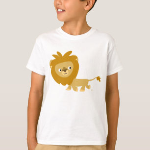 T-shirt para crianças do Leão de Cartoon a Caminha