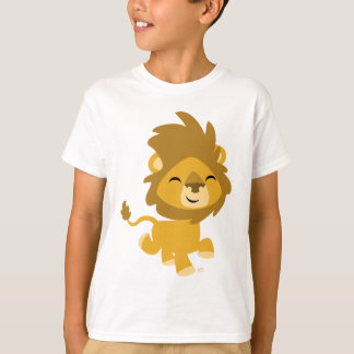 T-shirt para crianças do Leão de Cartoon Feliz