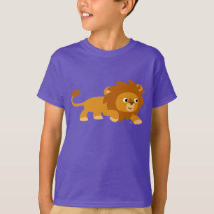 T-shirt para crianças do Leão de Cartoon Smart Bon