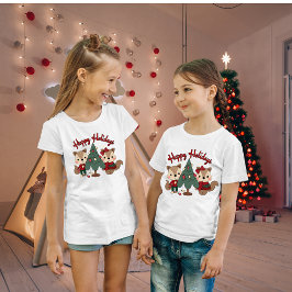 T-shirt para crianças felizes, feriados