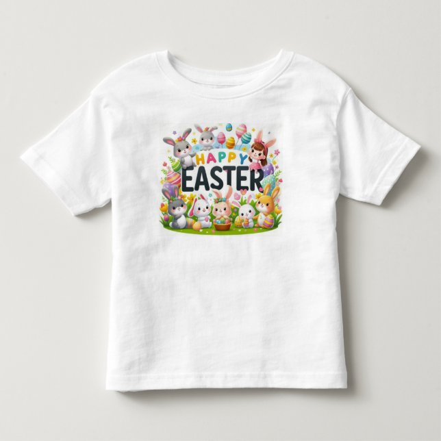 T-Shirt Para Crianças páscoas (Frente)