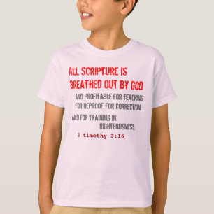 T-shirt para ELE (juventude): Toda a escritura é respirad