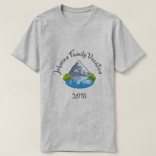 T-Shirt para Férias de Montanha (Frente do Design)