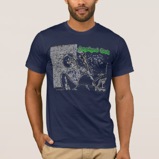 T-shirt Para fora T fumado do marinho