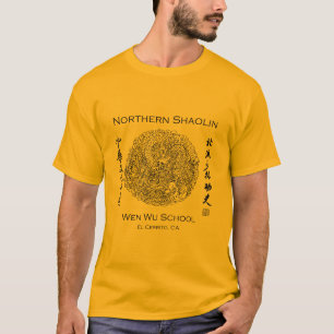 T-shirt para homens - ouro de Shaolin