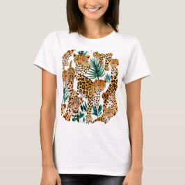 T-Shirt para Leopardo na moda - Negrito e Trendênc