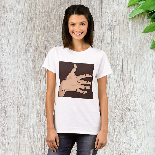 T-Shirt Para Mulheres De Mão (Criador carregado)
