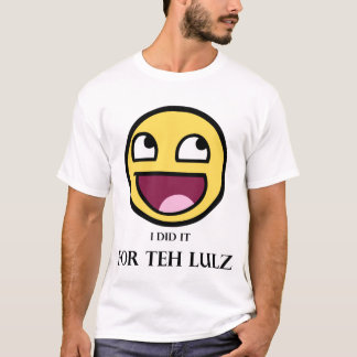 T-shirt Para o Lulz (luz e preto)