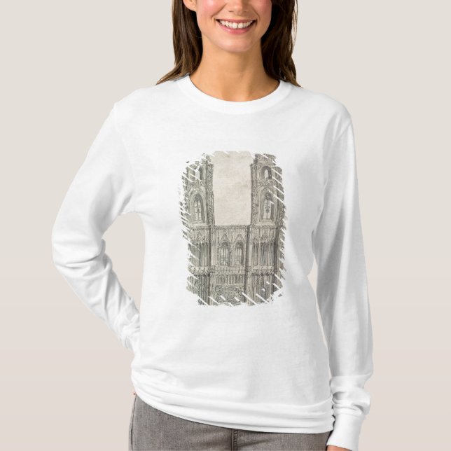 T-shirt Para o oeste parte dianteira da catedral de (Frente)