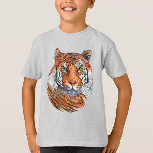 T-shirt para o TIGRE SELVAGEM do menino