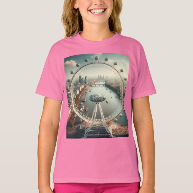 t-shirt para raparigas adoráveis (Frente)