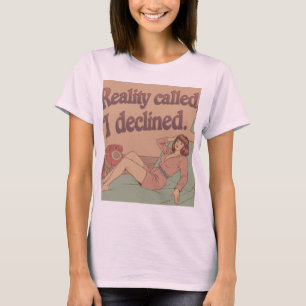 T-Shirt para S, com Engraçado Estético e Retro Vin