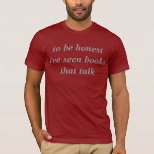 T-shirt para ser honestos eu vi os livros que falam