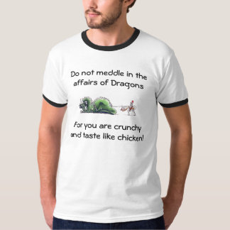 T-shirt Para você é crocantes e o gosto como a galinha!