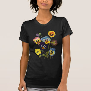 T-shirt Parada bordada dos Pansies