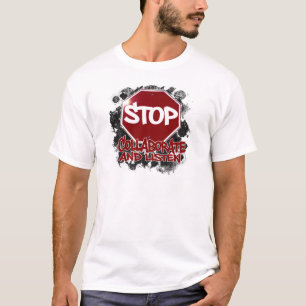 T-shirt Parada! Colabore e escute
