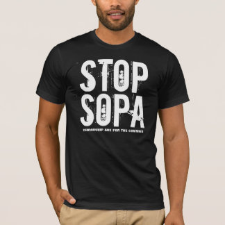 T-shirt Parada SOPA - A censura é para os Commies