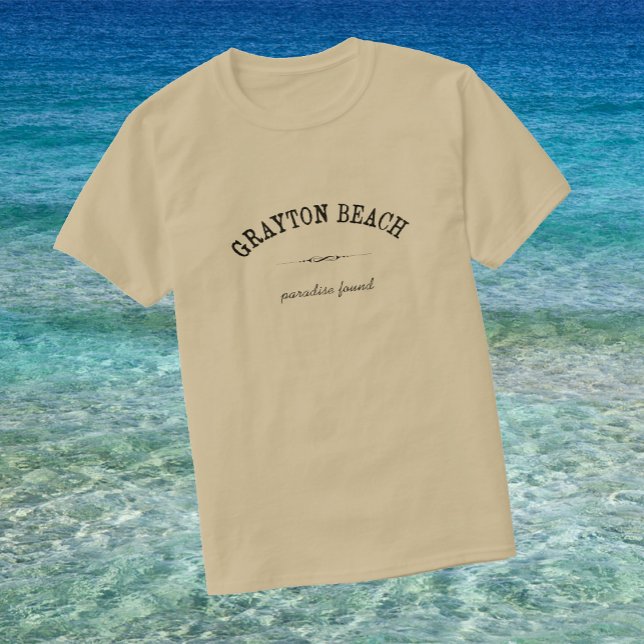 T-shirt Paraíso de Praia de Grayton Encontrado (Criador carregado)