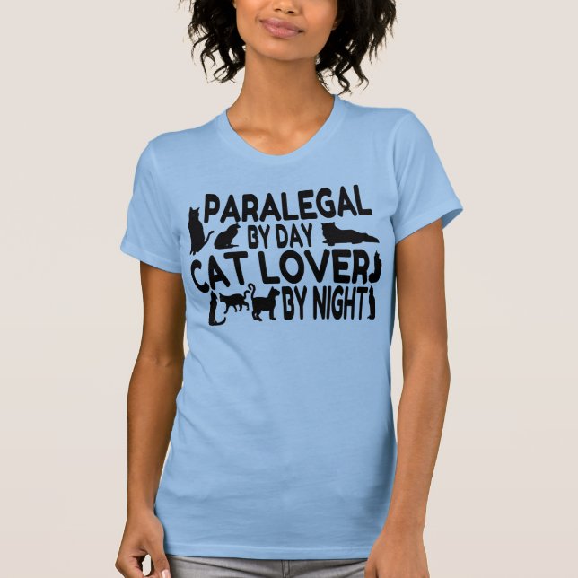 T-shirt Paralegal Cat Lover (Frente)